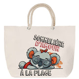 Sac Fête des Mères Mamie Famille Idée Cadeau anniversaire Noël Travail Boulot Métier Départ Retraite Collègue Femme cabas shopping plage