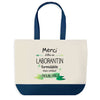 Sac de shopping bleu Merci Laborantin Inoubliable Homme