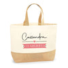 Sac Jute Fête des Mères Fêtes des Pères Mamie Papi Famille Idée Cadeau anniversaire Noël Travail Boulot Métier Départ Retraite Collègue Femme Homme