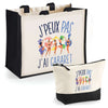 Cabas homme ou femme sac plage ou shopping tote bag pochette trousse Idée cadeau original pour anniversaire Noël travail départ retraite collègue famille fete des mères fetes des pères papa maman mamie papi