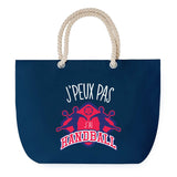 Sac de plage Bleu anse corde J'peux Pas Handball