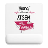 Tapis de souris ergonomique avec repose-poignet, accessoire bureau pour femme et homme, fête des pères, cadeau pas cher, idée cadeau fête des mères, secret santa, départ à la retraite, télétravail et gaming