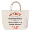 Sac Fête des Mères Mamie Famille Idée Cadeau anniversaire Noël Travail Boulot Métier Départ Retraite Collègue Femme cabas shopping plage