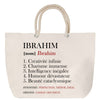 Sac Fête des Mères Mamie Famille Idée Cadeau anniversaire Noël Travail Boulot Métier Départ Retraite Collègue Femme cabas shopping plage