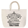 Sac Fête des Mères Mamie Famille Idée Cadeau anniversaire Noël Travail Boulot Métier Départ Retraite Collègue Femme cabas shopping plage