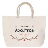 Sac Fête des Mères Mamie Famille Idée Cadeau anniversaire Noël Travail Boulot Métier Départ Retraite Collègue Femme cabas shopping plage