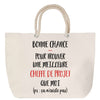 Sac Fête des Mères Mamie Famille Idée Cadeau anniversaire Noël Travail Boulot Métier Départ Retraite Collègue Femme cabas shopping plage