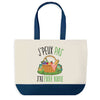 Sac de shopping bleu J'peux pas Pique-nique