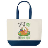 Sac de shopping bleu J'peux pas Pique-nique