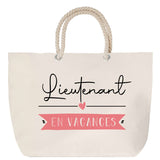 Sac Fête des Mères Mamie Famille Idée Cadeau anniversaire Noël Travail Boulot Métier Départ Retraite Collègue Femme cabas shopping plage
