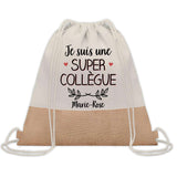 Sac Fête des Mères Mamie Maman Cadeau anniversaire Noël Travail Métier Départ Retraite Collègue Femme cabas shopping plage