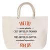 Sac Fête des Mères Mamie Famille Idée Cadeau anniversaire Noël Travail Boulot Métier Départ Retraite Collègue Femme cabas shopping plage
