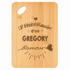 Planche bambou gravée personnalisée homme idée cadeau Fête des Pères apéro 30×20 prénom cuisine plateau fromage anniversaire noel papa papi 