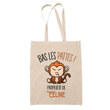 Sac tote bag réutilisable coton shopping Fête des Mères Mamie Famille Idée Cadeau anniversaire Noël Travail Boulot Métier Départ Retraite Collègue Femme