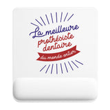 Tapis de souris ergonomique avec repose-poignet, accessoire bureau pour femme et homme, fête des pères, cadeau pas cher, idée cadeau fête des mères, secret santa, départ à la retraite, télétravail et gaming