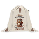 Sac à dos avec pochette Louloute Chouette Grain