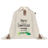 Sac à dos avec pochette Merci Chanteuse Inoubliable Femme