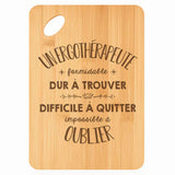 Planche bambou gravée personnalisée homme idée cadeau Fête des Pères apéro 30×20 prénom cuisine plateau fromage anniversaire noel papa papi 