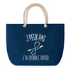 Sac de plage Bleu anse corde J'peux Pas Double Dutch
