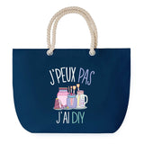 Sac de plage Bleu anse corde J'peux Pas DIY