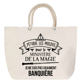 Sac Fête des Mères Mamie Famille Idée Cadeau anniversaire Noël Travail Boulot Métier Départ Retraite Collègue Femme cabas shopping plage