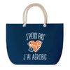 Sac de plage Bleu anse corde J'peux Pas Aérobic