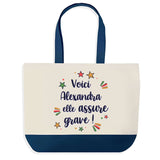 Sac Fête des Mères Mamie Famille Idée Cadeau anniversaire Noël Travail Boulot Métier Départ Retraite Collègue Femme cabas shopping plage