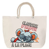 Sac Fête des Mères Mamie Famille Idée Cadeau anniversaire Noël Travail Boulot Métier Départ Retraite Collègue Femme cabas shopping plage