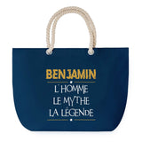 Sac de plage Bleu anse corde Benjamin Mythe Légende -jaune