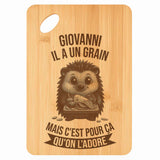 Planche bambou gravée personnalisée homme idée cadeau Fête des Pères apéro 30×20 prénom cuisine plateau fromage anniversaire noel papa papi 