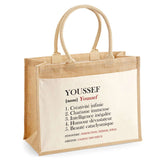 Sac Fête des Pères Papa Papi Frère Homme Famille Idée Cadeau anniversaire Noël Travail Boulot Métier Départ Retraite Collègue cabas 