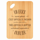 Planche bambou gravée personnalisée homme idée cadeau Fête des Pères apéro 30×20 prénom cuisine plateau fromage anniversaire noel papa papi 