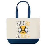 Sac de shopping bleu J'peux pas Moto Gp