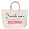 Sac Fête des Mères Mamie Famille Idée Cadeau anniversaire Noël Travail Boulot Métier Départ Retraite Collègue Femme cabas shopping plage