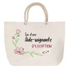 Sac Fête des Mères Mamie Famille Idée Cadeau anniversaire Noël Travail Boulot Métier Départ Retraite Collègue Femme cabas shopping plage