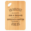 Planche bambou gravée personnalisée homme idée cadeau Fête des Pères apéro 30×20 prénom cuisine plateau fromage anniversaire noel papa papi 