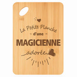 Planche bambou gravée personnalisée femme idée cadeau Fête des Mères apéro 30×20 prénom cuisine plateau fromage anniversaire noel maman mamie
