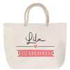 Sac Fête des Mères Mamie Famille Idée Cadeau anniversaire Noël Travail Boulot Métier Départ Retraite Collègue Femme cabas shopping plage