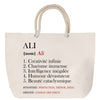 Sac Fête des Mères Mamie Famille Idée Cadeau anniversaire Noël Travail Boulot Métier Départ Retraite Collègue Femme cabas shopping plage