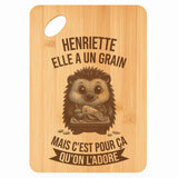 Planche bambou gravée personnalisée femme idée cadeau Fête des Mères apéro 30×20 prénom cuisine plateau fromage anniversaire noel maman mamie