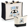 Cabas homme ou femme sac plage ou shopping tote bag pochette trousse Idée cadeau original pour anniversaire Noël travail départ retraite collègue famille fete des mères fetes des pères papa maman mamie papi