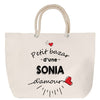 Sac Fête des Mères Mamie Famille Idée Cadeau anniversaire Noël Travail Boulot Métier Départ Retraite Collègue Femme cabas shopping plage