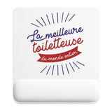 Tapis de souris ergonomique avec repose-poignet, accessoire bureau pour femme et homme, fête des pères, cadeau pas cher, idée cadeau fête des mères, secret santa, départ à la retraite, télétravail et gaming