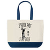 Sac de shopping bleu J'peux pas Golf Avec Étoiles