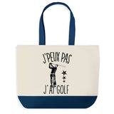 Sac de shopping bleu J'peux pas Golf Avec Étoiles