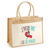 Sac Fête des Mères Mamie Famille Idée Cadeau anniversaire Noël Travail Boulot Métier Départ Retraite Collègue Femme cabas shopping plage Homme Papa Papi Pères Frère