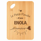 Planche bambou gravée personnalisée femme idée cadeau Fête des Mères apéro 30×20 prénom cuisine plateau fromage anniversaire noel maman mamie