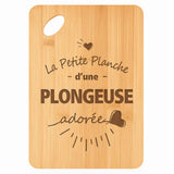 Planche bambou gravée personnalisée femme idée cadeau Fête des Mères apéro 30×20 prénom cuisine plateau fromage anniversaire noel maman mamie