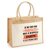 Sac Fête des Mères Mamie Famille Idée Cadeau anniversaire Noël Travail Boulot Métier Départ Retraite Collègue Femme cabas shopping plage