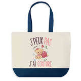 Sac de shopping bleu J'peux pas Couture